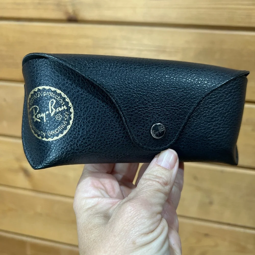 Ray-Ban Black Leather Replacement Sunglass Case – Fits Classic Aviator Styles